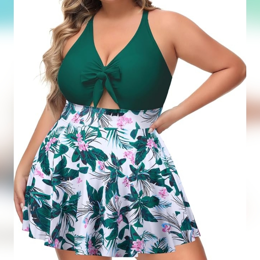 NLEYOOK One Piece Cut Out Flowy Swimsuit - Picture 3 of 9